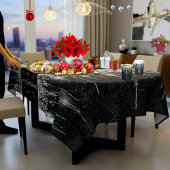 Nappe Modern Black and Silver Sparkly "Merry Christmas"
