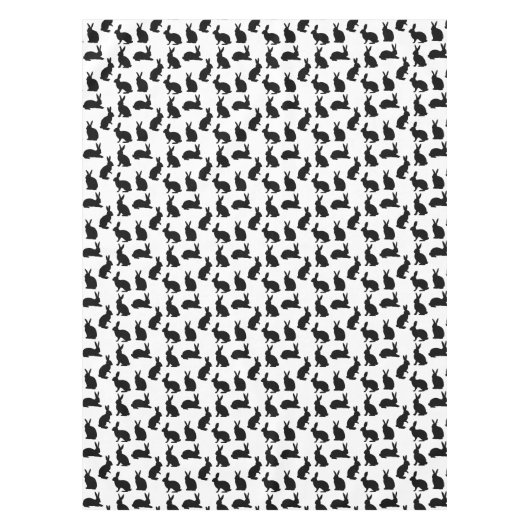 Nappe Modern Black And White Rabbit Pattern Easter (Devant)