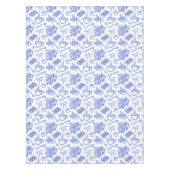 Nappe Modern Blue Toile Cacao and Chocolate Pattern (Devant)