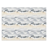 Nappe Modern Blue White Christmas Trees Snowbanks (Devant (Horizontal))