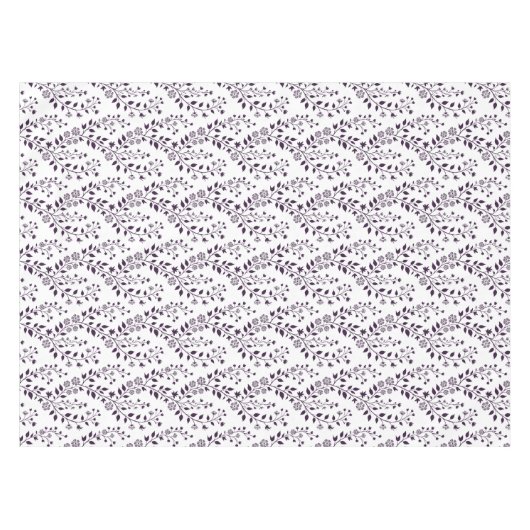 Nappe Modern Boho Floral Pattern Plum White (Devant (Horizontal))