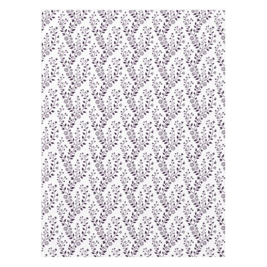 Nappe Modern Boho Floral Pattern Plum White (Devant)