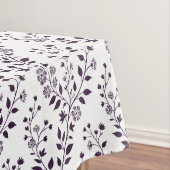 Nappe Modern Boho Floral Pattern Plum White (In Situ)