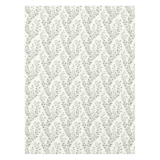 Nappe Modern Boho Floral Pattern Sage Cream (Devant)