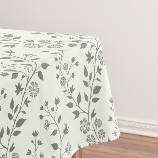 Nappe Modern Boho Floral Pattern Sage Cream (In Situ)