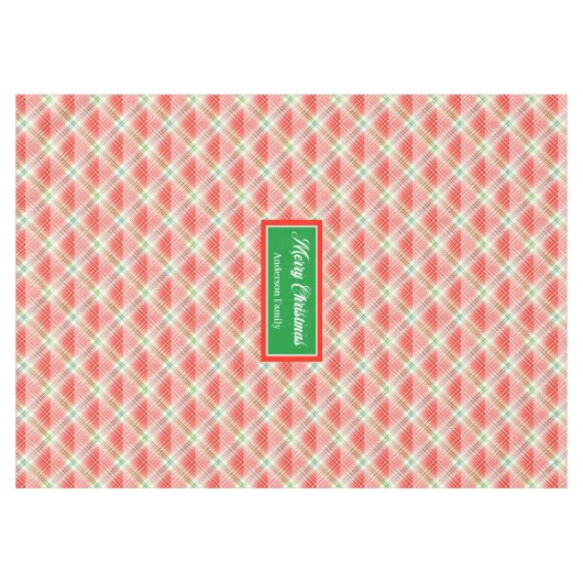 Nappe Modern Christmas Tablecloth Monogram Plaid Accent (Devant (Horizontal))