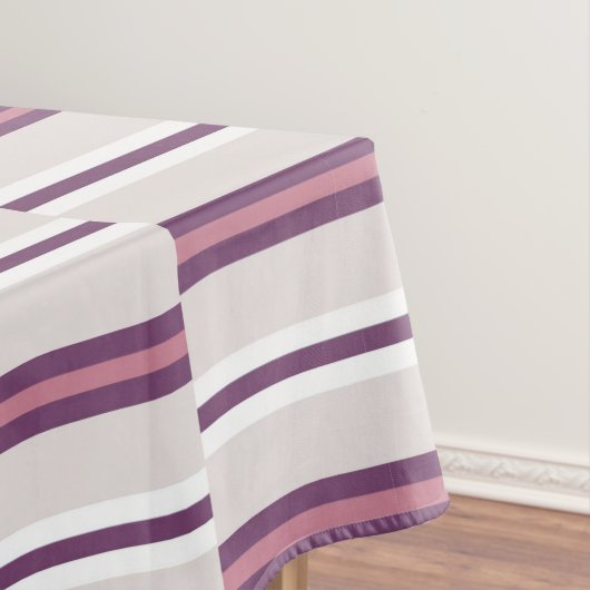 Nappe Modern Mauve and Plum Stripe (In Situ)