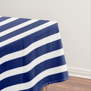 Nappe Modern navy blue white nautical stripes elegant