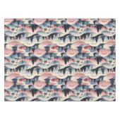Nappe Modern Navy Pink Cream Christmas Trees Snowbanks (Devant (Horizontal))