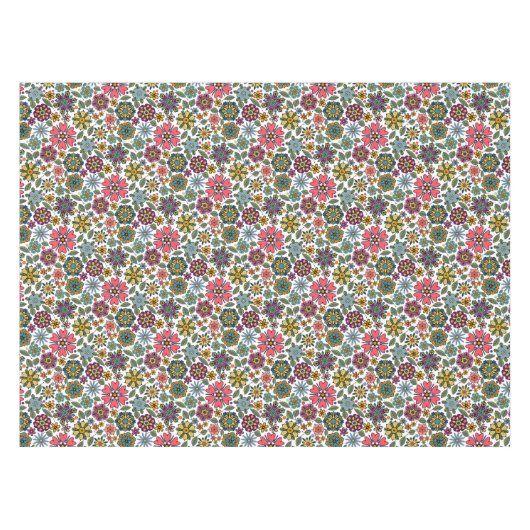 Nappe Modern Retro Floral Drawing Seamless Pattern Art (Devant (Horizontal))