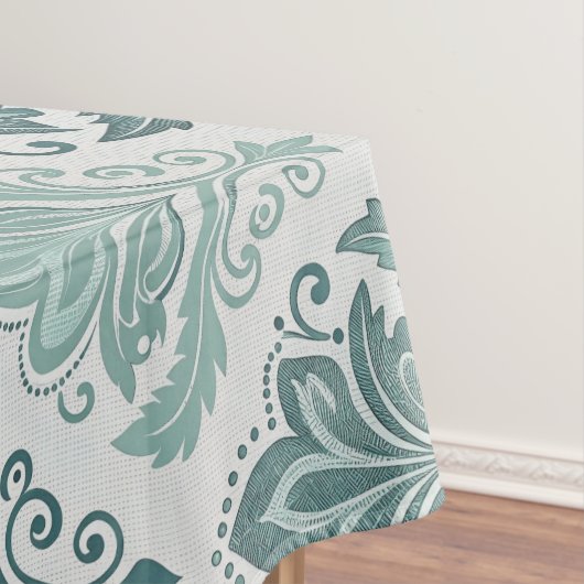 Nappe Modern Teal Nordic Damask (In Situ)