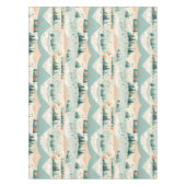 Nappe Modern Turquoise Orange Cream Christmas Trees (Devant)