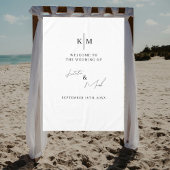 Nappe Modern Welcome To Our Wedding Fabric Sign