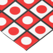 Nappe moderne abstraite noire rouge et blanche (Angle)