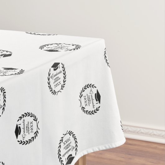 Nappe Moderne Chic Laurel Wreath School Emblem Graduatio (In Situ)