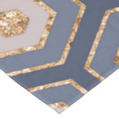 Nappe Moderne Chic Marine Bleu Hexagon Or Géométrique (Angle)