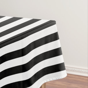 Nappe Moderne chic tendance Motif à rayures noir et blan
