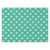 Nappe Moderne chic texturé vert ikat motif tribal (Devant (Horizontal))