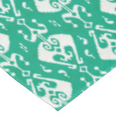 Nappe Moderne chic texturé vert ikat motif tribal (Angle)