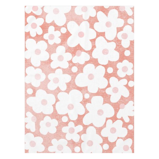Nappe Moderne Cute Daisy Pastel Pink Terracotta (Devant)