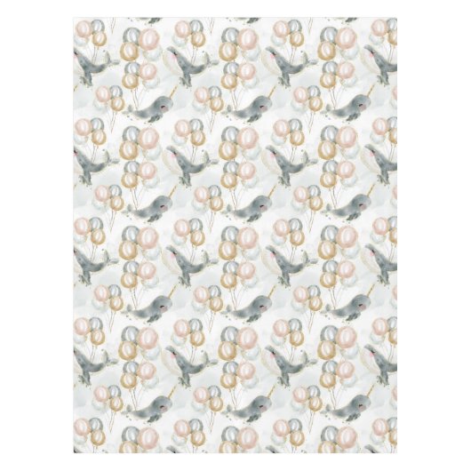 Nappe Moderne Cute Pastel Whimsical Balloon Party (Devant)