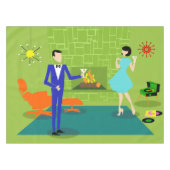 Nappe moderne de couples de la moitié du siècle (Devant (Horizontal))