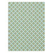 Nappe Moderne de milieu de siècle bleu vert sauge géomét (Devant)