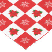 Nappe moderne de Noël rouge et blanc (Angle)
