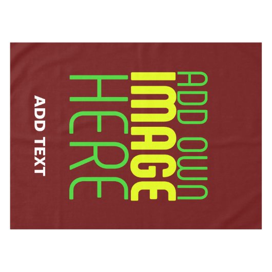 NAPPE MODERNE ÉDITABLE SIMPLE OXBLOOD IMAGE MODÈLE TEXTE (Devant (Horizontal))