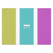 Nappe Moderne élégant Bright Block Couleur Chic Monogram (Devant (Horizontal))