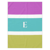Nappe Moderne élégant Bright Block Couleur Chic Monogram (Devant)