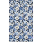 Nappe moderne florale bleu chic ivoire (Devant)