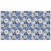 Nappe moderne florale bleu chic ivoire (Devant (Horizontal))