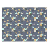 Nappe Moderne géométrique Motif élégant Muté Bleu Beige (Devant (Horizontal))