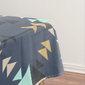 Nappe Moderne géométrique Motif élégant Muté Bleu Beige (In Situ)