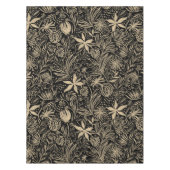 Nappe Moderne | imprimé FLORAL | Beige sur Noir (Devant)