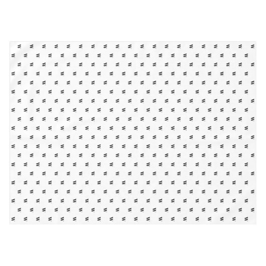 Nappe Moderne noir blanc personnalisé monogramme initial (Devant (Horizontal))