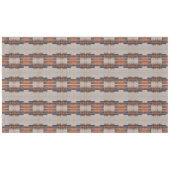 Nappe Moderne Taupe Denim et Rouille (Devant (Horizontal))