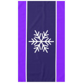 Nappe Moderne White Snowflake Navy Bright Purple Strips (Devant)
