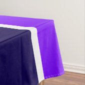 Nappe Moderne White Snowflake Navy Bright Purple Strips (In Situ)
