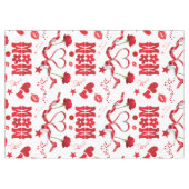 Nappe MOM/WOW : Une lettre d'amour en rouge sur blanc | (Devant (Horizontal))