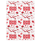 Nappe MOM/WOW : Une lettre d'amour en rouge sur blanc | (Devant)