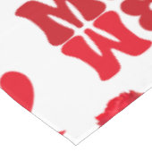 Nappe MOM/WOW : Une lettre d'amour en rouge sur blanc | (Angle)