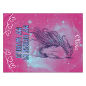 Nappe Mon cheval est mon monde Magenta (Devant (Horizontal))
