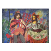Nappe Mona Lisa Romantic Funny Art coloré (Devant (Horizontal))