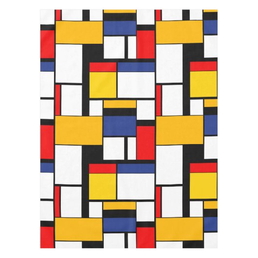 Nappe Mondrian géométrique Composition minimaliste moder (Devant)