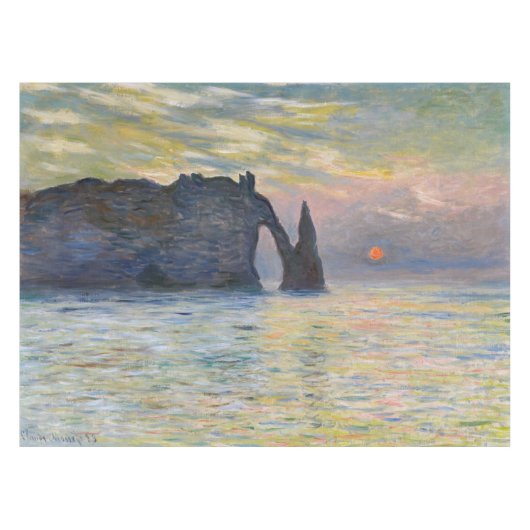 Nappe Monet - Le Manneport, Falaise à Etretat, coucher d (Devant (Horizontal))