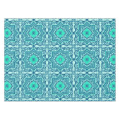 Nappe Monogram Azulejo Céramique Style Ornement Vintage (Devant (Horizontal))