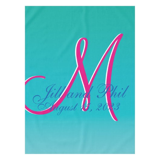 Nappe Monogramme 3D Turquoise (Devant)