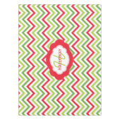 Nappe Monogramme Ajouter le nom Chevron Christmas Tablec (Devant)